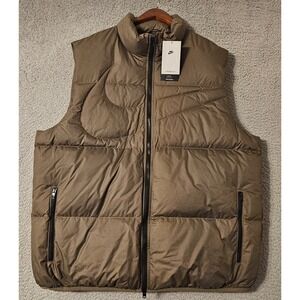 Nike Therma-FIT Repel Down Fill Puffer Vest Mens Size XL Olive IH2368-222 New
